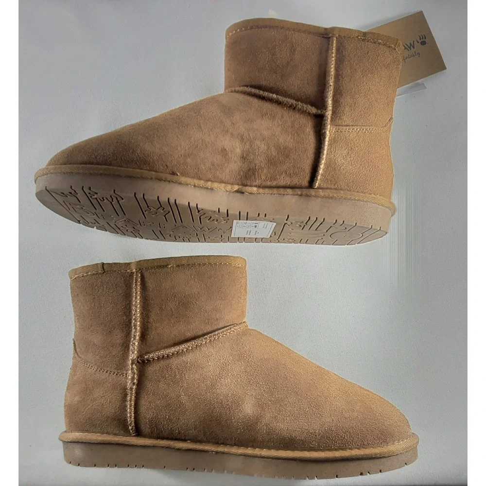 Bearpaw Shorty Women's Winter Boots In Demi Hickory Size 11 Medium Shearling
